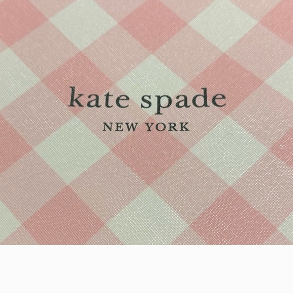 Kate Spade Pink and White Checkered Cosmetic Bag - Picture 3 of 3